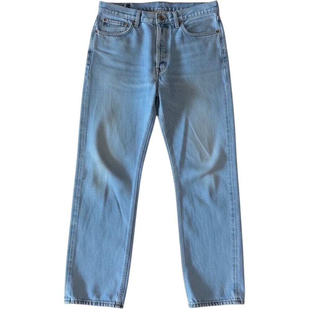 Levi's 505 Jeans Men's W36 L32 Light Wash Blue Straight Leg 5-Pocket marker mark